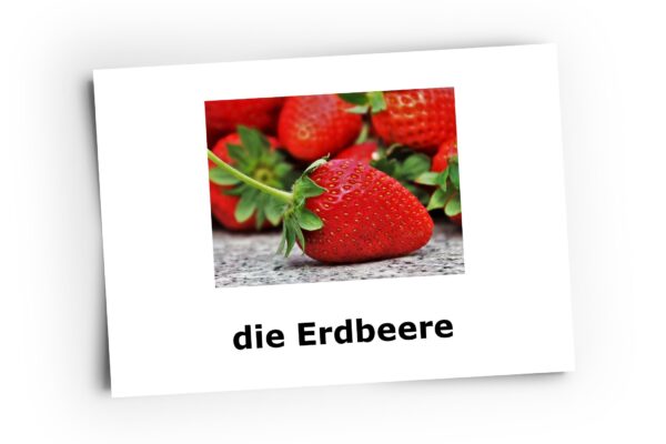 karty obrazkowe owoce po niemiecku